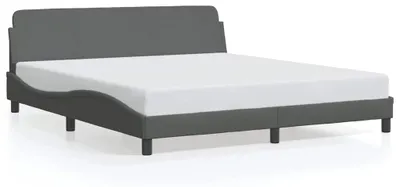 Produktbild von vidaXL Bettgestell Dover Dunkelgrau 180x200 cm Stoff