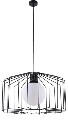 Immagine prodotto di Lampada a sospensione RAMOS bianco e nero 1xE27x60W in metallo, dimensioni: 100x38x38 cm, IP20, Aldex