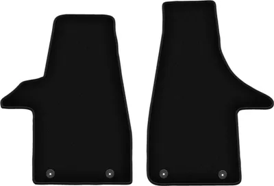 Image de Wielganizator Tapis avant de sol velours sur-mesure pour Volkswagen Transporter T5 Multivan (2005-2015, van) noir, jeu 2 pièces, fixations
