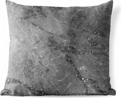 Produktbild von MuchoWow® Outdoor Kissen - Marmor - Grau - Weiß - 50x50 cm - Wetterfest - Lounge Kissen - Komfortabel - Kissen mit Bild