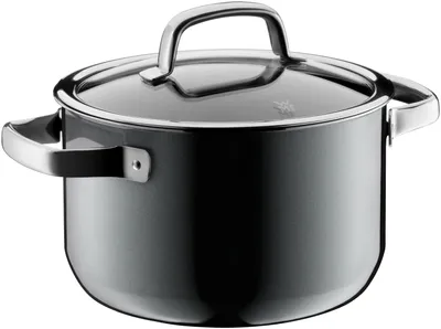 Zdjęcie produktu dla WMF Fusiontec Mineral 514385290, Okrągły, Platyna, Stal, Stal nierdzewna, Ceramika, Gaz, Halogen, Indukcja, Płyta jednolita, 250 °C