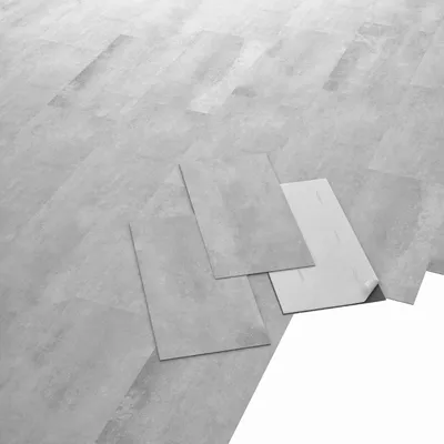 Produktbild von ARTENS - PVC Bodenbelag SHY - Selbstklebende Vinyl-Fliesen - Vinylboden - Betoneffekt - MEDIO - 60,96 cm x 30,48 cm x 1,5 mm - Dicke 1,5 mm - 2,23 m²/ 12 Fliesen