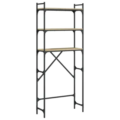 Produktbild von vidaXL Waschmaschinenregal Sonoma-Eiche 67x25x163 cm Holzwerkstoff