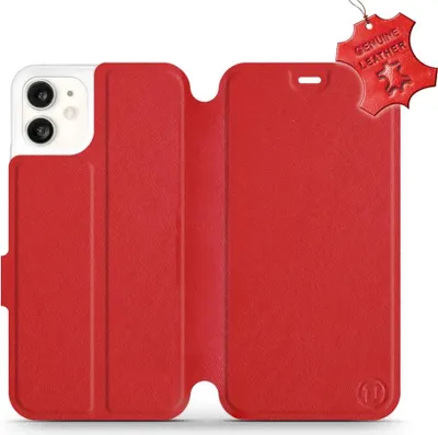 Zdjęcie produktu dla Skórzane etui na telefon iPhone 11, Mobiwear Leather, czerwone