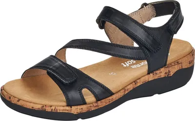 Produktbild von Remonte Riemchensandalen - Tiefschwarz Glattleder Größe: 36 Normal