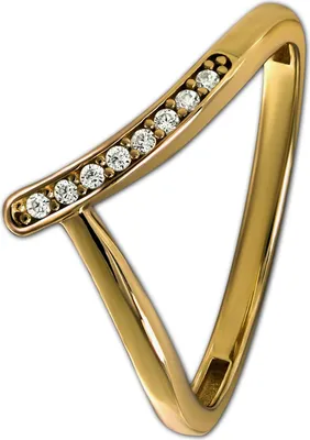 Produktbild von GoldDream Gold V Ring Gr.56 333er Zirkonia Gelbgold Damen GDR565Y56