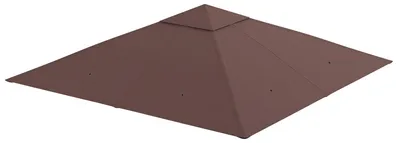 Obrázok produktu pre Strešný kryt pre pavilón Outsunny, náhrada strechy, kryt pavilónu, kávová farba, 2,98 x 2,98 m
