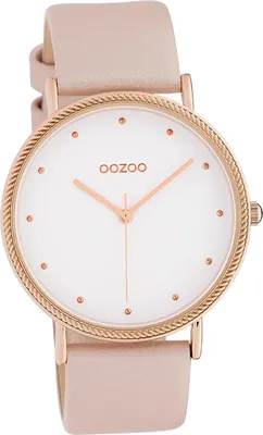 Produktbild von Oozoo Leder Damen Uhr Analog Quarzuhr Armband rosa Timepieces D2UOC10417