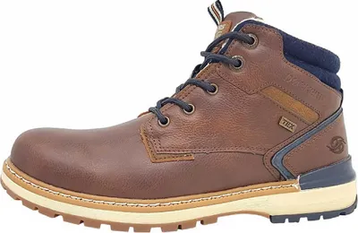 Image de Dockers par Gerli : Bottines à lacets pour hommes, doublure chaude, couleur marron, style décontracté