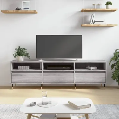 Produktbild von [Home] TV-Schrank Grau Sonoma 150x30x44,5 cm Holzwerkstoff , Neue Mode 2024 im häuslichen Leben