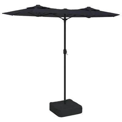 Produktbild von Doppel-Sonnenschirm Schwarz 316x145 cm