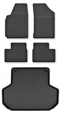 Produktbild von Gummimatten + Kofferraumwanne für Mitsubishi Galant VIII 1996-2002 (Kombi) – Schwarz, modellangepasst – Wielganizator Semi-Universal