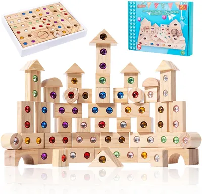 Obrázek produktu pro Montessori dřevěné hračky na stohování, 20 kusů, vzdělávací hračka, pro děti