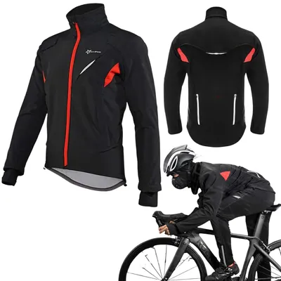Zdjęcie produktu dla Kurtka sportowa Rockbros YPW021 wiatroszczelna kolarska rozmiar XL - czarna