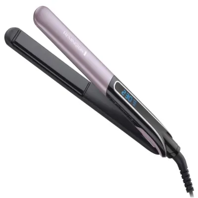 Imagen del producto de Remington S6700, Plancha para el cabello, con control de temperatura, 150 °C, 230 °C, tiempo de calentamiento: 15 segundos, color: negro, detalles en color púrpura