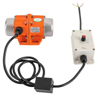 Produktbild von Elektrischer Vibrationsmotor - Betonrüttler - 100 W - 3000 U/min - Bürstenlos - IP65 - Aluminiumlegierung - Für Siebtisch/Vibriertisch - Orange