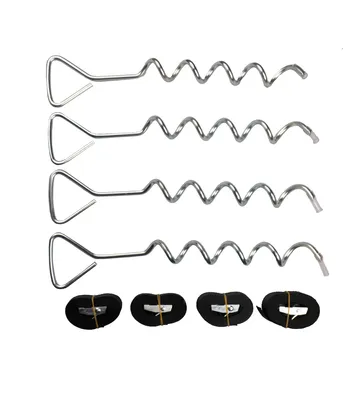 Produktbild von Bodenanker-Set, 4 Erdanker + 4 Gurte