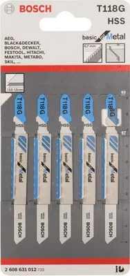 Produktbild von Stichsägeblatt T 118 G Basic for Metal, 5er-Pack