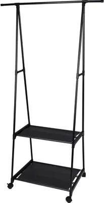 Immagine prodotto di Appendiabiti in metallo con scarpiera, 55 - 88 x 45 x 157 cm, nero