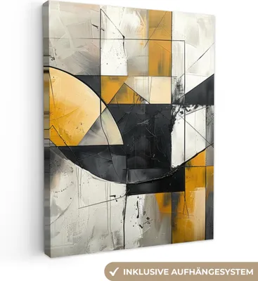 Obrázek produktu pro OneMillionCanvasses® - Obrazy na plátně - abstraktní - umění - geometrické - estetické, nástěnné umění, nástěnné dekorace Obývací pokoj, 60x80cm