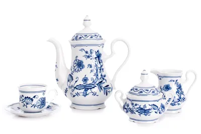 Obrázek produktu pro Cibulák, český porcelán Leander, kávová souprava, ruční práce, 15 dílná