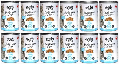 Obrázok produktu pre TUF TUF mokré krmivo pre mačky mäsové kúsky ryby 415 g x 12 ks