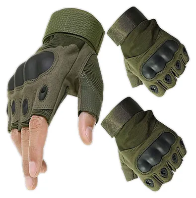Produktbild von Taktische Militärische Handschuhe Fingerlose Kampfhandschuhe XL
