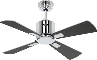 Produktbild von Energiespar Deckenventilator mit Fernbedienung Eco Neo III 92 cm Chrom gebürstet Flügel Wenge / Silbergrau