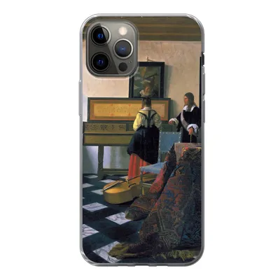 Produktbild von MuchoWow® Handyhülle Schutzhülle Hülle für iPhone 13 Pro Die Musikstunde - Johannes Vermeer Silikon Softcase Handy Hülle - Handy-Tasche