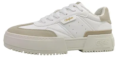 Image de Buffalo RSE CMP : chaussures de sport pour femmes, modèle à lacets, couleur blanche, style décontracté