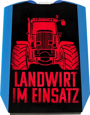 Produktbild von Landwirt im Einsatz Parkscheibe in rot mit 2 Einkaufswagenchips
