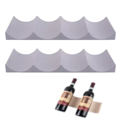 2 Stück Kühlschrank Flaschenhalter – Stapelbar, Aus PP, Weiß, Je 29,3x10 Cm, Für Bis Zu 10 Flaschen, Mit Anti-Rutsch-Basis