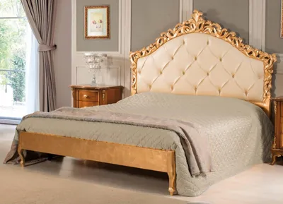 Produktbild von Chesterfield Bett Polster Design Luxus Doppel Hotel Betten Italienische Holz Neu
