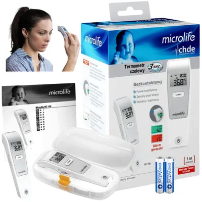 Produktbild von Microlife kontaktloses medizinisches Thermometer NC 150 + Batteriefach