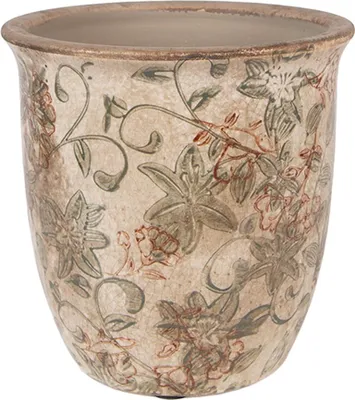 Productafbeelding van Clayre & Eef bloempot, Ø 13x13 cm, beige, keramiek