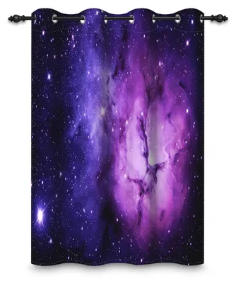 Image de Rideau avec œillets galaxie pour chambre d'enfant - 135 x 175 cm