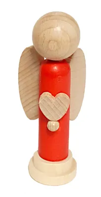 Produktbild von Weihnachtsfigur Engel rot BxHxT 4x10x3cm NEU