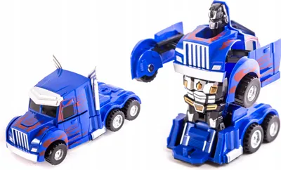 Produktbild von 2in1 Transformer Auto Roboter - Blauer LKW verwandelt sich in Figur Spielzeug