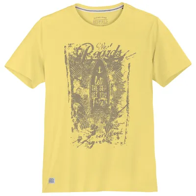 Produktbild von Redfield Übergrößen T-Shirt Vintageprint gelb