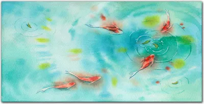 Produktbild von Coloray Küchenrückwand 140x70 Spritzschutz aus Glas - See Wasser Tier Fisch