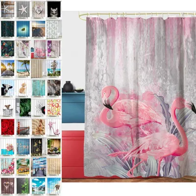 Produktbild von SANILO® Duschvorhang Flamingo 180 x 200 cm