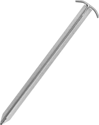 Zdjęcie produktu dla Kołek do namiotu 1 szt. 40 cm wykonany ze stali ocynkowanej z profilem T - wytrzymały kołek do twardego podłoża - stabilne mocowanie do podłoża dla namiotów, altan, plandek i akcesoriów kempingowych