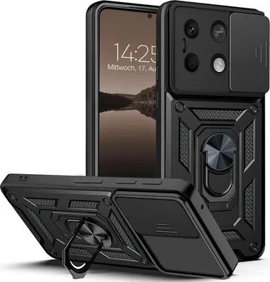 Produktbild von Armor Handyhülle für Xiaomi Redmi Note 13 5G Kameraschutz Handy Panzer Case Cover Schutzhülle Outdoor Farbe: Schwarz