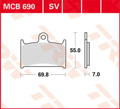 Produktbild von TRW Bremsbelagsatz MCB690SV RF900R GT73B