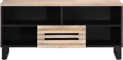 Image de vidaXL Armoire TV 100x34x46 cm en bois massif de manguier