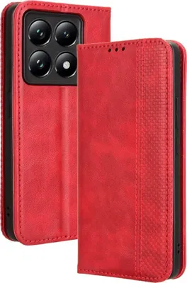Produktbild von Xiaomi 14T Pro Hülle - Coverup Vintage Style Klapphülle - Rot