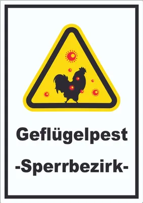 Produktbild von Geflügelpest Aufkleber A7 (74x105mm)