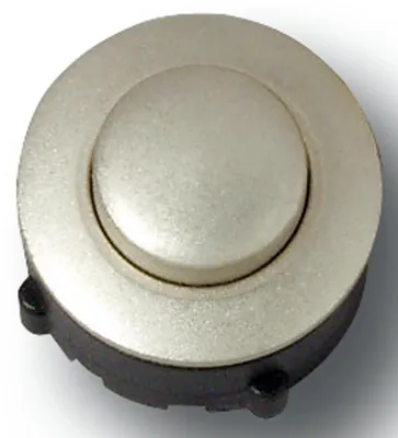 Produktbild von Heidemann Klingelplatte Klingel Klingeltaster Aufputz Funksender Auswahl Klingeltaster Messing, Vernickelt, 20 mm