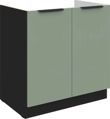 Obrázok produktu pre Drezová skrinka LUNARA - šírka 80 cm, zelená / čierna