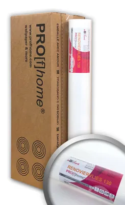 Produktbild von PROFHOME Renoviervlies 130 g Malervlies Anstrich-Vlies glatte Vliestapete 4 rol.